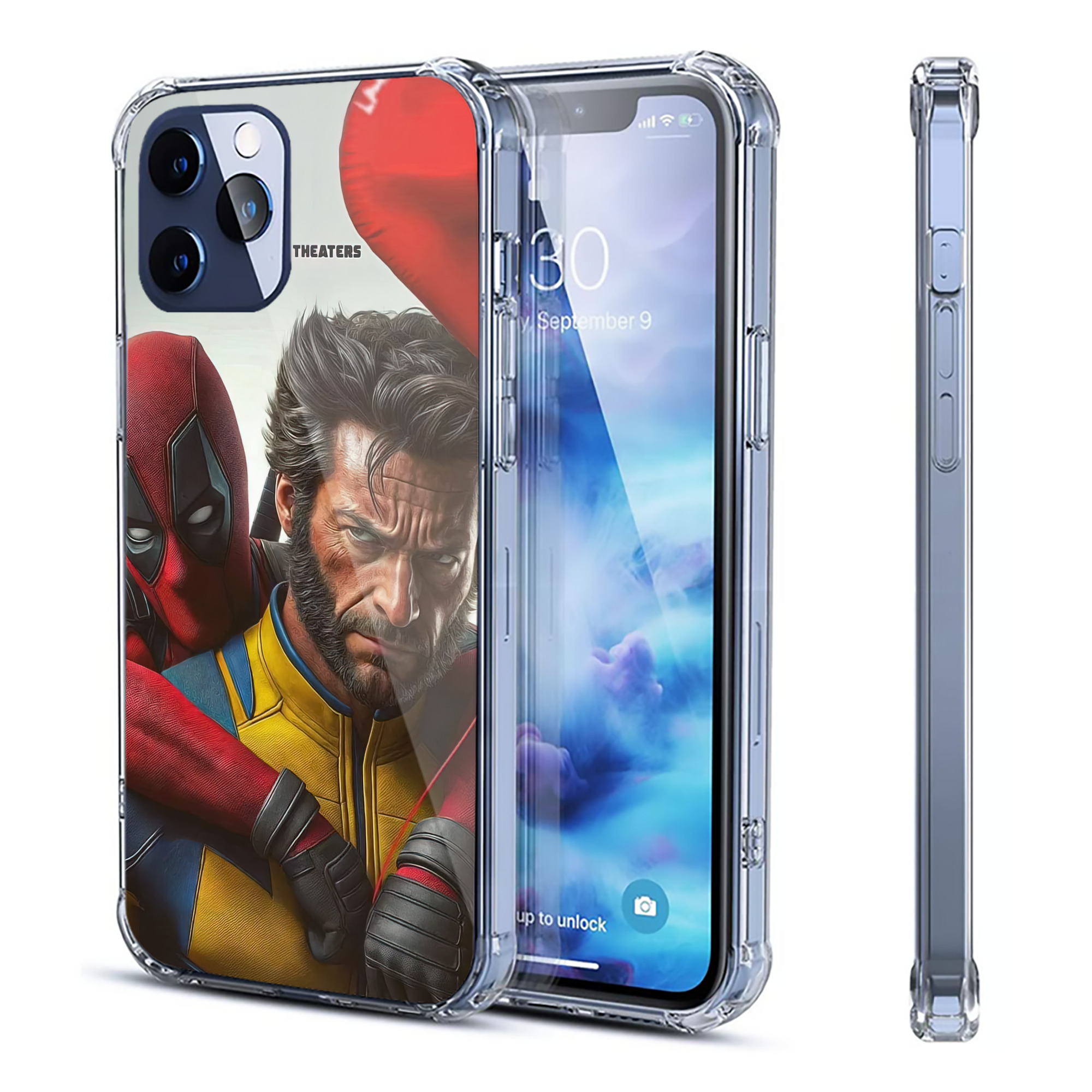 （画像用） Deadpool デッドプール 【iPhone 12シリーズ対応】透明スマホケース（クリアソフトケース）